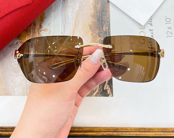 gold brown lenses wrap sunglasses sunglass rimless pilot men women summer sunnies shades uv400 eyewear with box, White;black
gold brown lenses wrap sunglasses sunglass rimless pilot men women summer sunnies shades uv400 eyewear with box, White;black