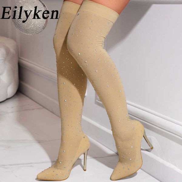 boots eilyken runway crystal stretch fabric sock over the knee boot thigh stiletto high pointed toe woman shoes zapatillas mujer 221123, Black
boots eilyken runway crystal stretch fabric sock over the knee boot thigh stiletto high pointed toe woman shoes zapatillas mujer 221123, Black