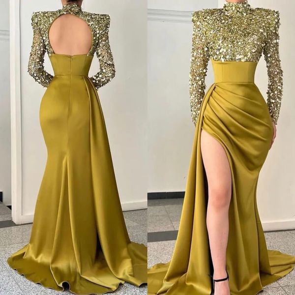 sparkly mermaid prom dresses for women sequined high side split backless dress evening party gowns vestido de noche, Black
sparkly mermaid prom dresses for women sequined high side split backless dress evening party gowns vestido de noche, Black