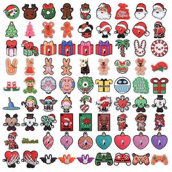 shoe parts accessories 2023 fashion year croc charms for christmas gift bad bunny christmas charms for croc shoes x-mas accessories croc cha, White;pink
shoe parts accessories 2023 fashion year croc charms for christmas gift bad bunny christmas charms for croc shoes x-mas accessories croc cha, White;pink