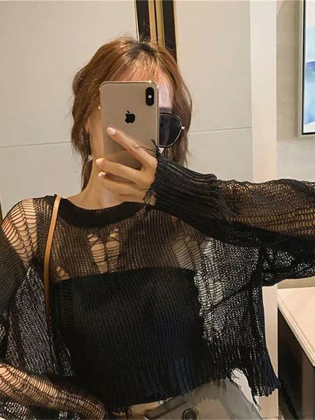 women's sweaters spring summer knitted women pullover jumper hollow out autumn long sleeve o-neck female casual ladies short 221123, White;black
women's sweaters spring summer knitted women pullover jumper hollow out autumn long sleeve o-neck female casual ladies short 221123, White;black