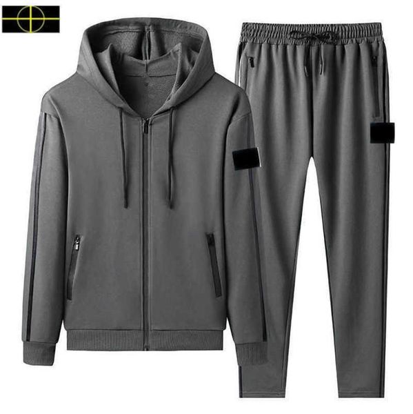 spring and autumn men's tracksuits stone fashion classic island jacket solid casual sports suit is land men's two piece hooded zip, Gray
spring and autumn men's tracksuits stone fashion classic island jacket solid casual sports suit is land men's two piece hooded zip, Gray