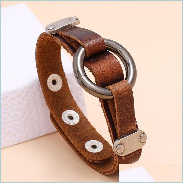 bangle metal o ring leather bangle cuff button adjustable bracelet wristand for men women fashion jewelry drop delivery bracelets dhqao, Black
bangle metal o ring leather bangle cuff button adjustable bracelet wristand for men women fashion jewelry drop delivery bracelets dhqao, Black