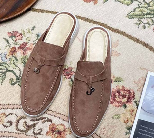 2022s loro piana summer charms embellished walk suede slippers luxe lounge mules shoes genuine leather casual slip-on flats for women luxur, Black
2022s loro piana summer charms embellished walk suede slippers luxe lounge mules shoes genuine leather casual slip-on flats for women luxur, Black