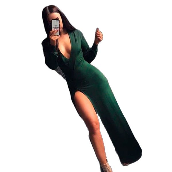 emerald green prom dresses long sleeves deep v-neck thigh-high side slit evening gowns custom made vestidos de fiesta 2023, Black
emerald green prom dresses long sleeves deep v-neck thigh-high side slit evening gowns custom made vestidos de fiesta 2023, Black