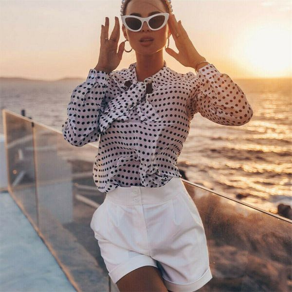women's jumpsuits rompers autumn plus size women blouses casual white polka dot shirts female bow long sleeve chiffon blouse blusas 22, Black;white
women's jumpsuits rompers autumn plus size women blouses casual white polka dot shirts female bow long sleeve chiffon blouse blusas 22, Black;white