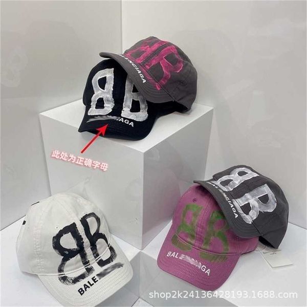 of paris version balencaigcap high luxury b family letter embroidered baseball hat female hand-painted graffiti duck tongue hat male sunscre, Blue;gray
of paris version balencaigcap high luxury b family letter embroidered baseball hat female hand-painted graffiti duck tongue hat male sunscre, Blue;gray