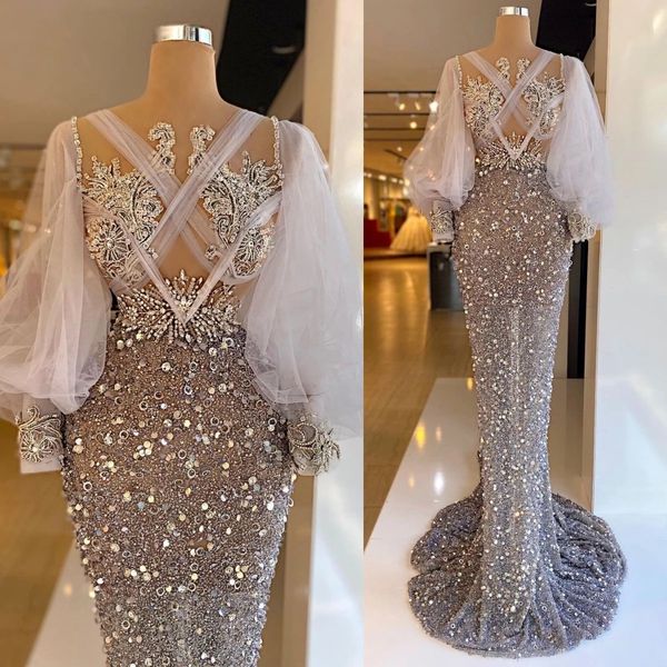 luxury mermaid evening dress woman glitter sequins crystals prom gowns illusion long sleeves party night dresses, Black;red
luxury mermaid evening dress woman glitter sequins crystals prom gowns illusion long sleeves party night dresses, Black;red