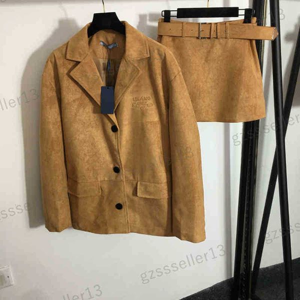 designer two pieces dress fashion brand pd luxury deerskin suit letter logo blazer skirt sets, White
designer two pieces dress fashion brand pd luxury deerskin suit letter logo blazer skirt sets, White