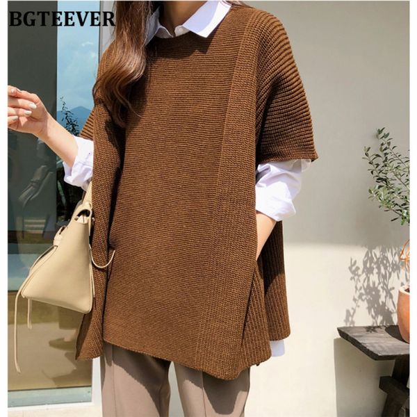 women's sweaters bgteever casual o-neck oversized sweater pullovers autumn knitting batwing sleeve side split vest 221123, White;black
women's sweaters bgteever casual o-neck oversized sweater pullovers autumn knitting batwing sleeve side split vest 221123, White;black