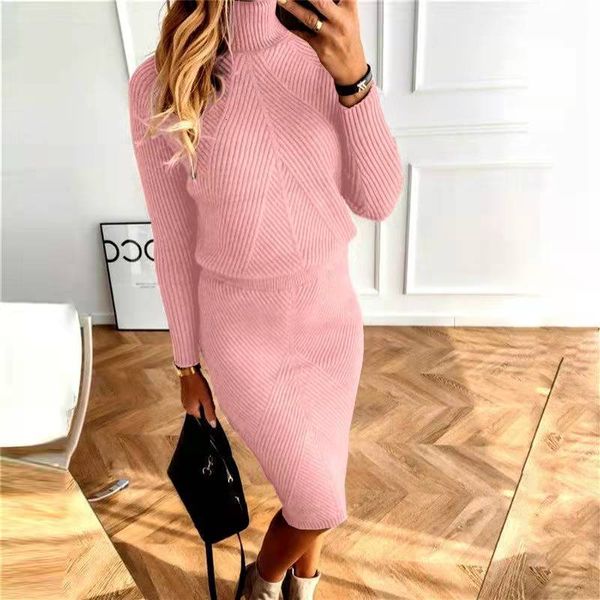 two piece dress autumn and winter knitted clothing high collar pullover sweater slim short skirt twopiece solid color pullover sweater set 2, White
two piece dress autumn and winter knitted clothing high collar pullover sweater slim short skirt twopiece solid color pullover sweater set 2, White