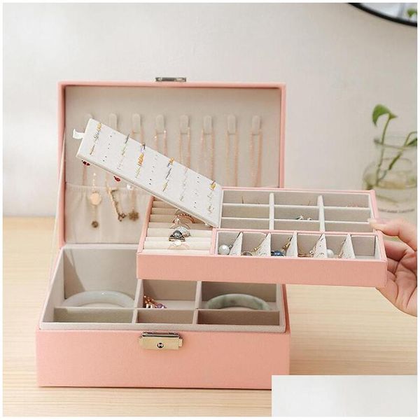 jewelry boxes double layer jewelry box pu leather organizer display travel storage boxes case large space holder for earrings neckla dhvzd, Black;white
jewelry boxes double layer jewelry box pu leather organizer display travel storage boxes case large space holder for earrings neckla dhvzd, Black;white