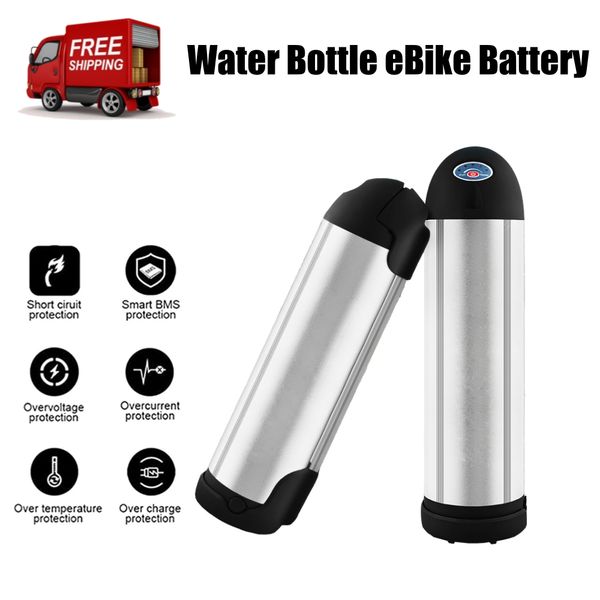 

electric bike battery water bottle 36v 10ah 14ah ebike battery built in smart bms replace upgrade ancheer batteries with charger 250w 500w