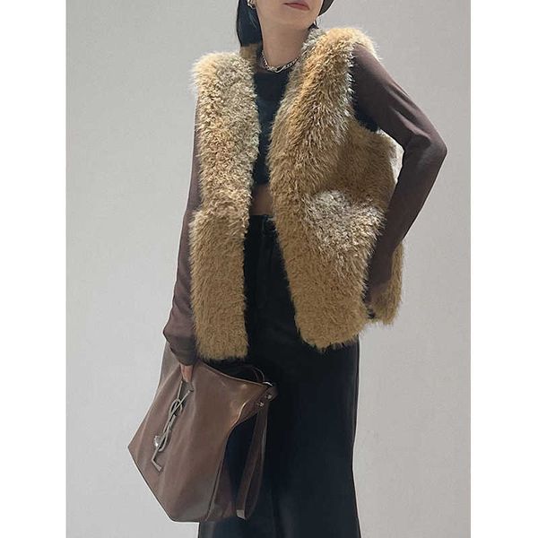 women's wool blends shisanhang environmental protection fashionable soft waxy fur women's medium long coat young wool one piece pl, Black
women's wool blends shisanhang environmental protection fashionable soft waxy fur women's medium long coat young wool one piece pl, Black