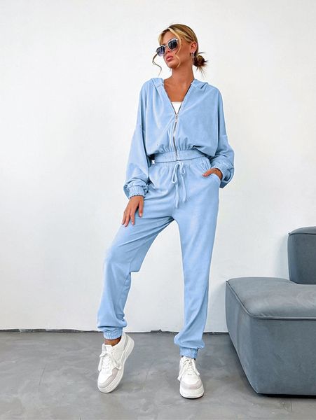 women's two piece pants fashion two piece set for women velvet tracksuit autumn clothing zip hooded crop long pants suits outfits 2piec, White
women's two piece pants fashion two piece set for women velvet tracksuit autumn clothing zip hooded crop long pants suits outfits 2piec, White