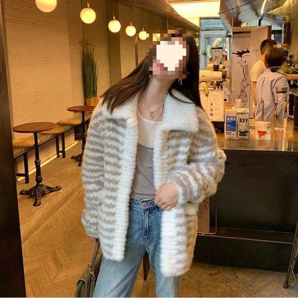 women's wool blends autumn and winter new mink coat imitation mink fur female youth temperament medium long lapel knitting trend coat, Black
women's wool blends autumn and winter new mink coat imitation mink fur female youth temperament medium long lapel knitting trend coat, Black