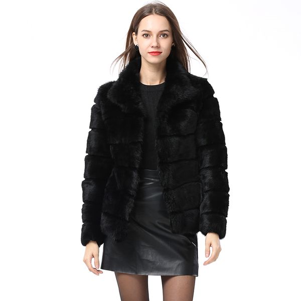 women's fur faux whole full pelt rabbit coat stand collar jacket real winter women fashion waistcoat natural 221123, Black
women's fur faux whole full pelt rabbit coat stand collar jacket real winter women fashion waistcoat natural 221123, Black