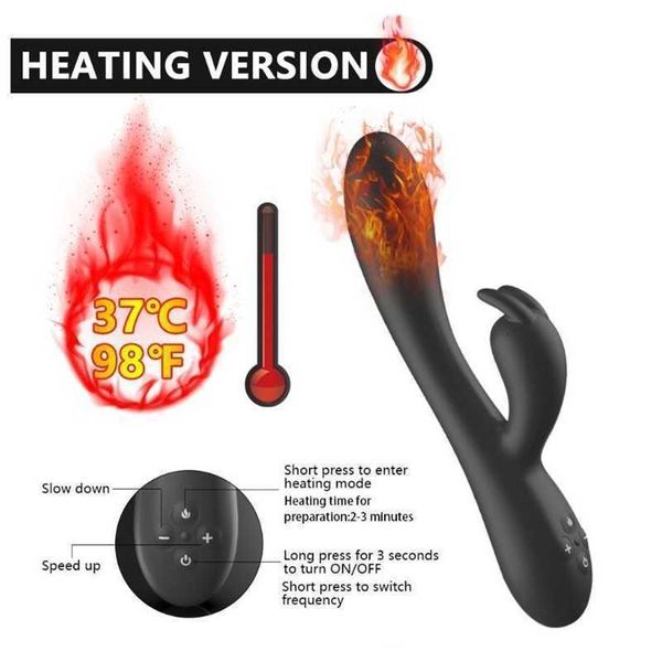ss22 massagers rabbit heated vibrating stick fun g-point double head av women's teaser waterproof r7ju