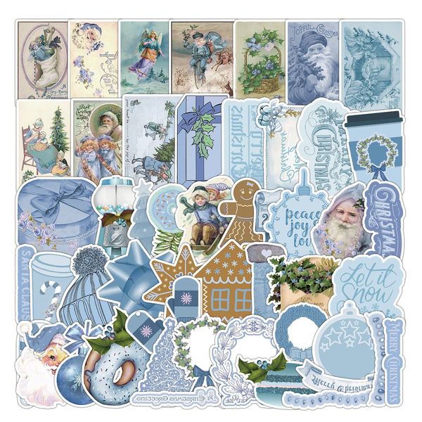 pack of 50pcs blue vintage style christmas stickers no-duplicate waterproof vinyl sticker for luggage skateboard notebook water bottle helme
pack of 50pcs blue vintage style christmas stickers no-duplicate waterproof vinyl sticker for luggage skateboard notebook water bottle helme
