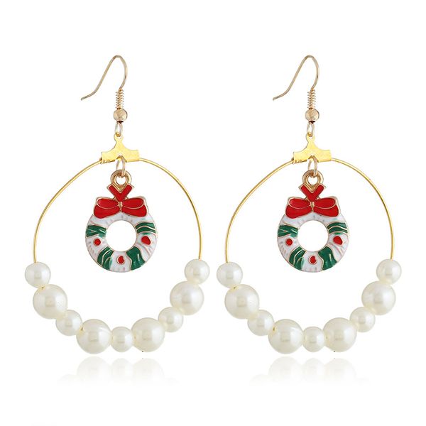 wholesale dangle pearl gold enamel drop earrings holiday elk cane santa clause christmas fashion earrings, Silver
wholesale dangle pearl gold enamel drop earrings holiday elk cane santa clause christmas fashion earrings, Silver