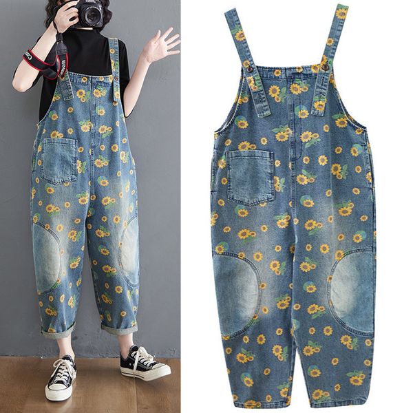 women's jumpsuits rompers spring fashion sunflower printed jeans overalls long pants pocket floral rompers womens denim suspenders cowb, Black;white
women's jumpsuits rompers spring fashion sunflower printed jeans overalls long pants pocket floral rompers womens denim suspenders cowb, Black;white