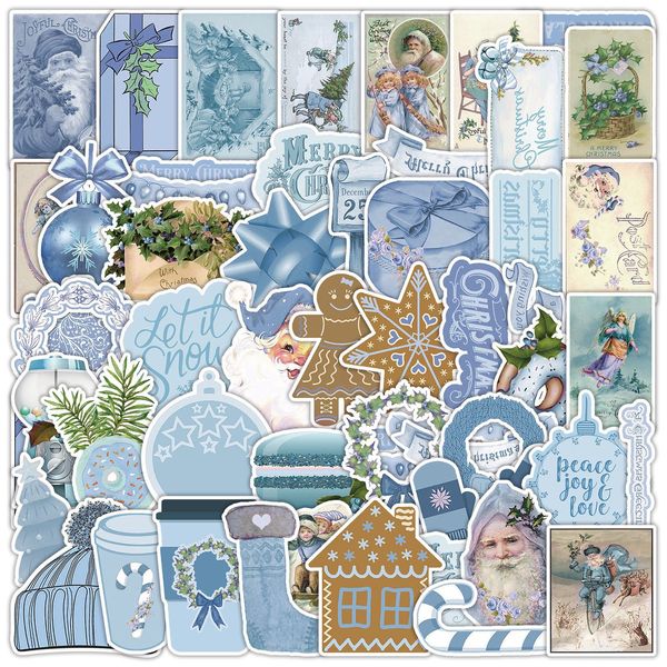 wholesale 50pcs blue vintage style christmas stickers skate accessories vinyl waterproof sticker for skateboard lapluggage phone case decals
wholesale 50pcs blue vintage style christmas stickers skate accessories vinyl waterproof sticker for skateboard lapluggage phone case decals