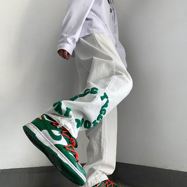 men s pants fashion flocking embroidery casual high street spring wide leg men women hip hop drawstring clothes 221123, Black
men s pants fashion flocking embroidery casual high street spring wide leg men women hip hop drawstring clothes 221123, Black