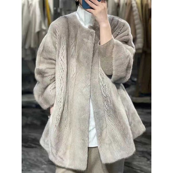 women's wool blends lp wife's little sable light and comfortable mink fur coat nine quarter sleeves women's mid length fur co, Black
women's wool blends lp wife's little sable light and comfortable mink fur coat nine quarter sleeves women's mid length fur co, Black