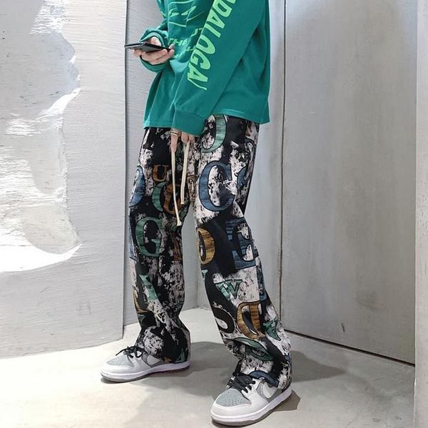 men s pants high street graffiti tie dye men casual loose oversized hip hop trousers man american straight wide leg 221123, Black
men s pants high street graffiti tie dye men casual loose oversized hip hop trousers man american straight wide leg 221123, Black