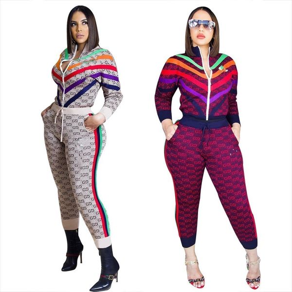 designer brand women tracksuits print two piece set jacket pants long sleeve lady outfit stand collar sweatsuits casual sportswear clothes z, Gray
designer brand women tracksuits print two piece set jacket pants long sleeve lady outfit stand collar sweatsuits casual sportswear clothes z, Gray
