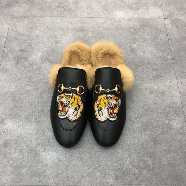 women slippers princetown loafers sandals half slipper pattern slides autumn winter warm wool fur classic metal buckle embroidery men, Black
women slippers princetown loafers sandals half slipper pattern slides autumn winter warm wool fur classic metal buckle embroidery men, Black