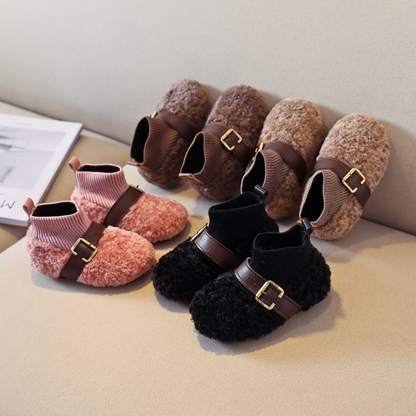 boots kids winter buckle vintage furry three colors children sock boot slip on anti slip stylish outdoor boys girls shoes 21 30 221123, Black;grey
boots kids winter buckle vintage furry three colors children sock boot slip on anti slip stylish outdoor boys girls shoes 21 30 221123, Black;grey