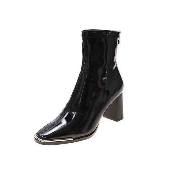 designer boots patent winter leather women shoes elastic thin thick heels high martin autumn and 2022 new metal square head back zipper shor, Black
designer boots patent winter leather women shoes elastic thin thick heels high martin autumn and 2022 new metal square head back zipper shor, Black