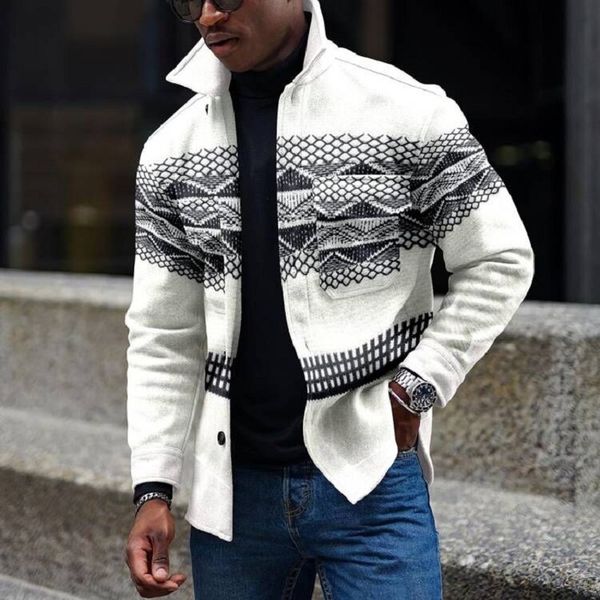 men's leather faux men printed outerwear fashion buttoned turn down collar coats mens loose long sleeve jackets casual streetwear haraj, Black
men's leather faux men printed outerwear fashion buttoned turn down collar coats mens loose long sleeve jackets casual streetwear haraj, Black