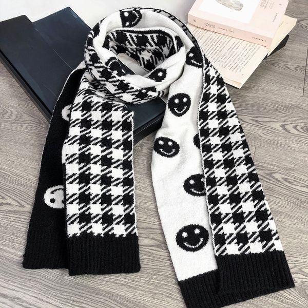 scarves designer smiling face scarf women instagram fashion knitted wool shawls neckwarmer wrap female luxury winter plaid 221119, Blue;gray
scarves designer smiling face scarf women instagram fashion knitted wool shawls neckwarmer wrap female luxury winter plaid 221119, Blue;gray