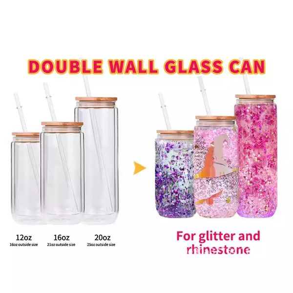 usa stock double wall glass tumblers pre-drilled 12/16/25oz snow globe straight drinkware cups coffee tea mugs with bamboo lid and plastic s
usa stock double wall glass tumblers pre-drilled 12/16/25oz snow globe straight drinkware cups coffee tea mugs with bamboo lid and plastic s
