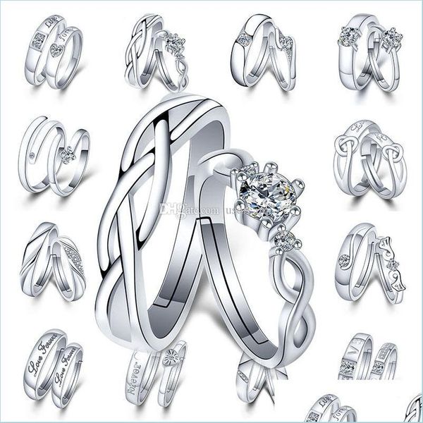 couple rings adjustable sier couple rings diamond heart heartbeat love forever women mens engagement wedding ring fashion drop deliv dhzxy, Silver
couple rings adjustable sier couple rings diamond heart heartbeat love forever women mens engagement wedding ring fashion drop deliv dhzxy, Silver