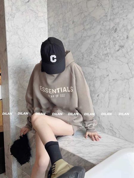 men's hoodie inspected version cement grey white fog ess fashion couple oversize velvet, Black
men's hoodie inspected version cement grey white fog ess fashion couple oversize velvet, Black