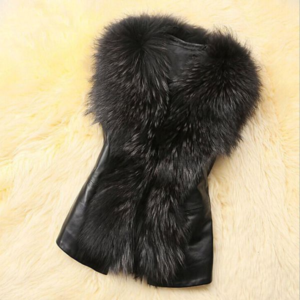 women's fur faux sleeveless back bowknot decor coat outerwear winter autumn warm waist coat gilet omen leather patchwork vest jacket 22, Black
women's fur faux sleeveless back bowknot decor coat outerwear winter autumn warm waist coat gilet omen leather patchwork vest jacket 22, Black