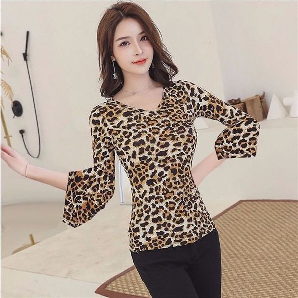 women's jumpsuits rompers summer women leopard print bottoming blouse female v neck flare sleeve slim shirt office lady plus size thin, Black;white
women's jumpsuits rompers summer women leopard print bottoming blouse female v neck flare sleeve slim shirt office lady plus size thin, Black;white