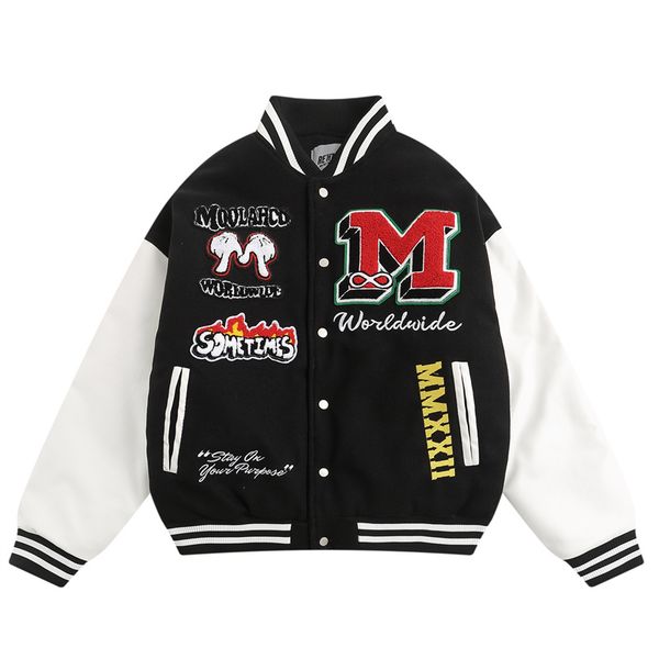 varsity baseball coat letter embroidery vintage heavy jackets winter thicken, Black;brown
varsity baseball coat letter embroidery vintage heavy jackets winter thicken, Black;brown