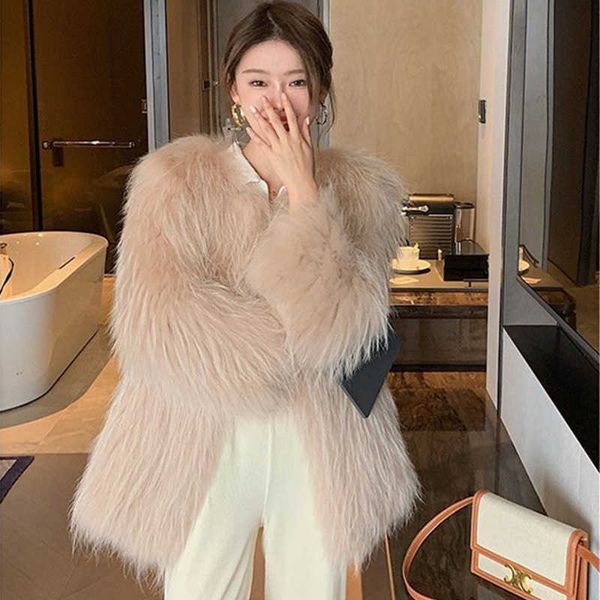 women's wool blends 2022 autumn and winter new imitation fox fur coat medium and long haining fashion young man-made, Black
women's wool blends 2022 autumn and winter new imitation fox fur coat medium and long haining fashion young man-made, Black