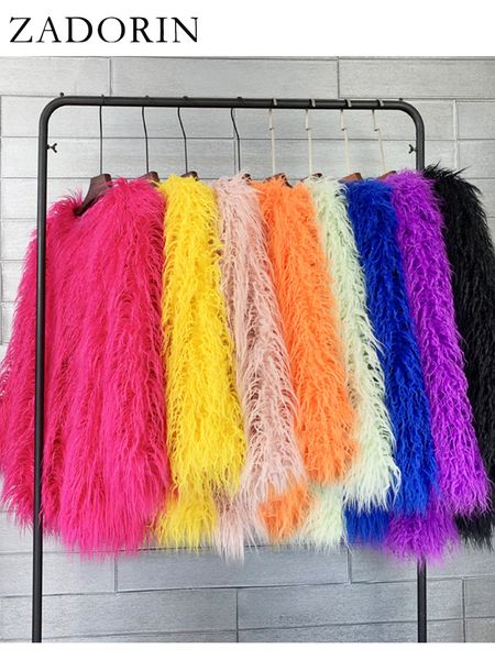 women's fur faux zadorin winter mid long coat women korean fashion candy color sleeve fluffy sheep jacket black pink 221123
women's fur faux zadorin winter mid long coat women korean fashion candy color sleeve fluffy sheep jacket black pink 221123
