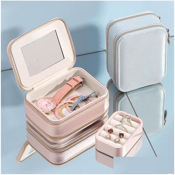 jewelry boxes small jewelry box double zipper travel organizer cute pu leather display boxes for rings earrings bracelets necklace d dhwx0, Black;white
jewelry boxes small jewelry box double zipper travel organizer cute pu leather display boxes for rings earrings bracelets necklace d dhwx0, Black;white