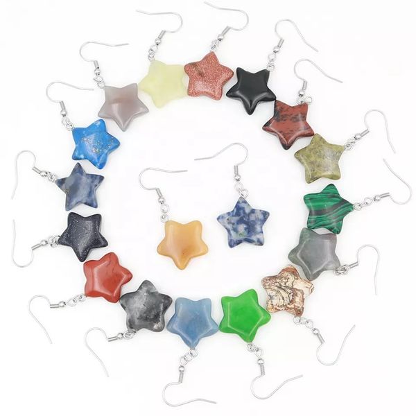 natural stone star charms earrings hand carved crystal quartz mini earring pendant jewelry, Golden
natural stone star charms earrings hand carved crystal quartz mini earring pendant jewelry, Golden