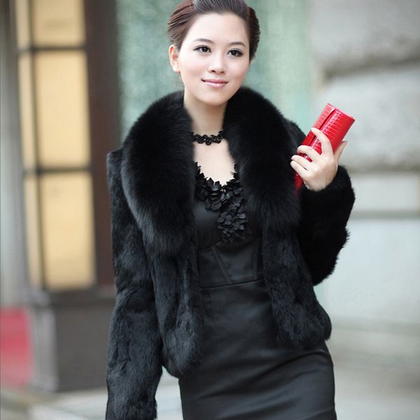 women's fur faux short coats 2023 coat high waist fashion slim black wine red white jacket fake rabbit 221123 
women's fur faux short coats 2023 coat high waist fashion slim black wine red white jacket fake rabbit 221123