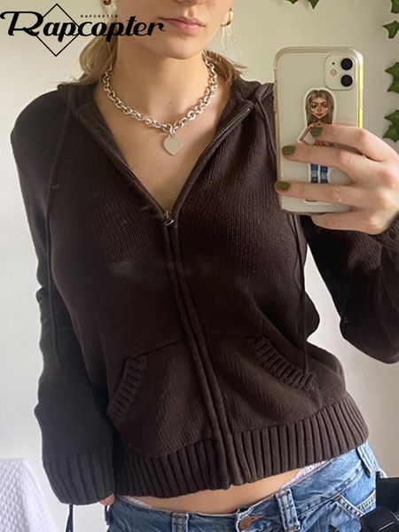women's jackets rapcopter solid kintted y2k casual coat long sleeve cute harajuku basic outwear autumn winter hoodie korean 221122, Black;brown
women's jackets rapcopter solid kintted y2k casual coat long sleeve cute harajuku basic outwear autumn winter hoodie korean 221122, Black;brown
