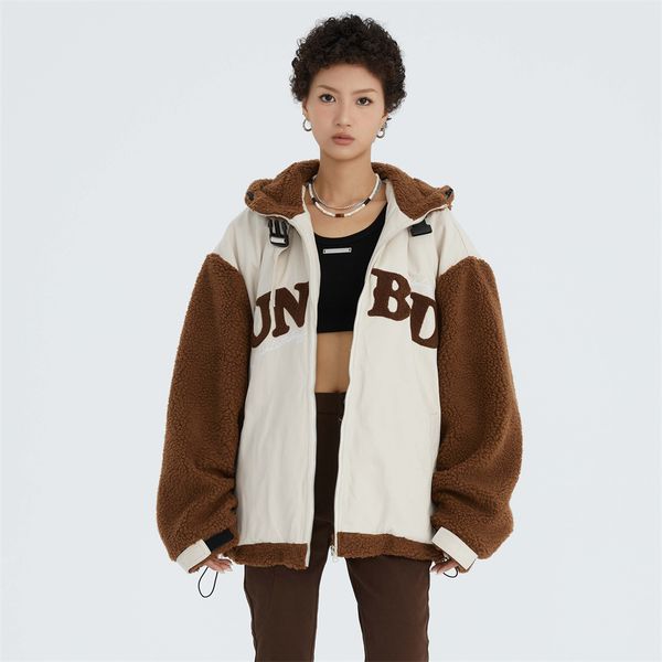 new winter fleece hooded couple coats thick warm clothes street splicing color blocking hip hop clothes fashion cotton jackets ct73, Black;brown
new winter fleece hooded couple coats thick warm clothes street splicing color blocking hip hop clothes fashion cotton jackets ct73, Black;brown