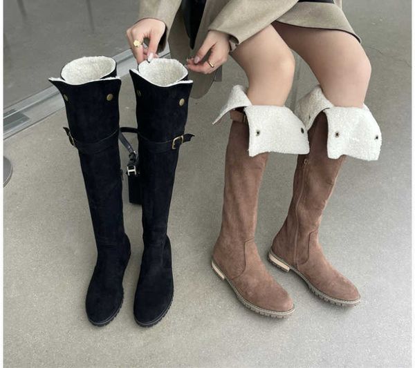 dress shoes snow boots knee length plush boots winter new thick heel brown high tube fur integrated, Black
dress shoes snow boots knee length plush boots winter new thick heel brown high tube fur integrated, Black