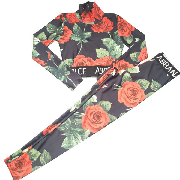 womens leggings suits yoga outfits luxury designers retro red flower print tracksuit indoor gym suit long sleeve with chest pads and pants s, Black
womens leggings suits yoga outfits luxury designers retro red flower print tracksuit indoor gym suit long sleeve with chest pads and pants s, Black
